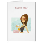 Diva LADY LOGO, Thank You Greeting Card