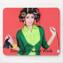 Diva nacional en el trabajo Mousepad 1 Tapetes De Raton