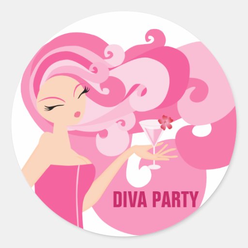 Diva Party Stickers Zazzle
