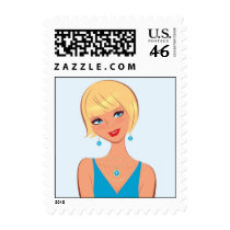 Diva Postage Stamp Art