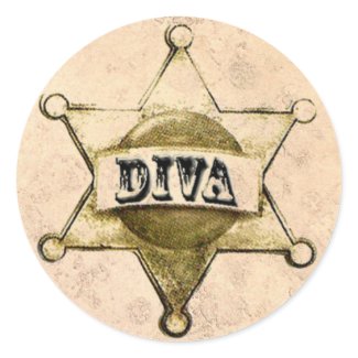 DIVA Sheriff Badge Stickers sticker