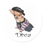 Diva Round Sticker