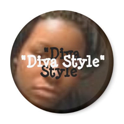 "Diva Style"-Round Magnet by Lutonya