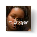 "Diva Style"-Square Button by Lutonya "Diva Style"-Square Button