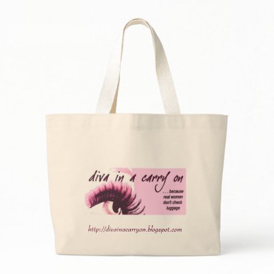 diva tote, www.divainacarryon.com canvas bag by divainacarryon