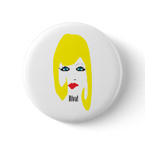 DIVA with a blonde bob buttons