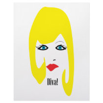 DIVA with a blonde bob letterhead