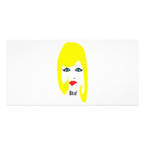 DIVA with a blonde bob photo cards