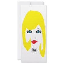 DIVA with a blonde bob rack cards by Cheryldesigns DIVA with a blonde bob rack cards
