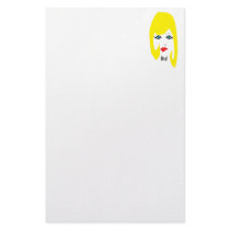 DIVA with a blonde bob stationery by Cheryldesigns DIVA with a blonde bob stationery