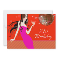 Divalicious Cocktails 21st Birthday Party Announcement
