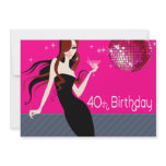 Divalicious Cocktails 40th Birthday Party Personalized Invitations