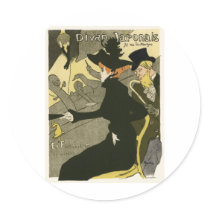 Divan Japonaise stickers by vintage_poster Divan Japonaise stickers