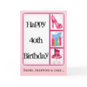 Diva's 40th Birthday Card for Women