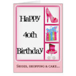 Diva's 40th Birthday Card for Women