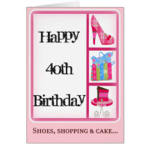 Diva's 40th Birthday Card for Women