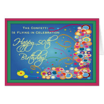 Diva's 50th Birthday Confetti Card