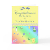 Diva's Congratulations-New Grandson Greeting Card by NightSweatsDiva Diva's Congratulations-New Grandson Greeting Card