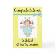 Diva's Congratulations-New Grandson Greeting Card