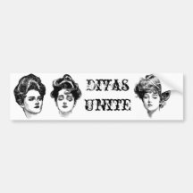 Divas del Victorian Pegatina De Parachoque