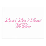 Diva's Don't Sweat Postcard