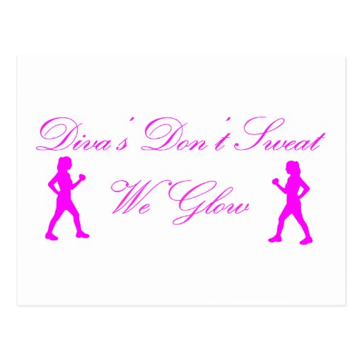 Diva's Don't Sweat Postcards