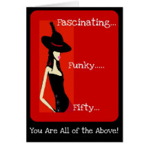Diva's Fascinating and Funky 50th Birthday Card