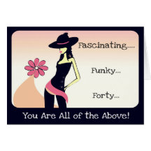 Diva's Fascinating, Funky 40th Birthday Card