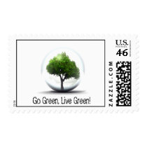 Diva's Go Green, Live Green Postage postage
