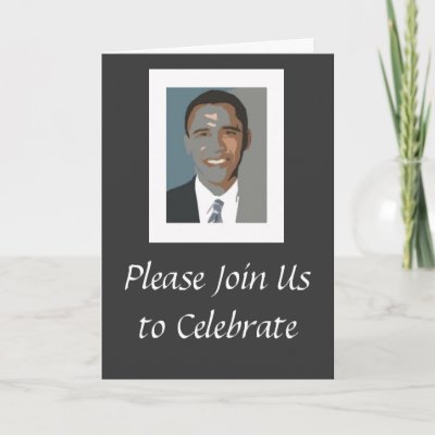 Diva&#39;s Obama Inauguration Party Invitation Greeting Cards by 