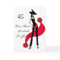 Diva's Red Hot 45th Birthday Greeting Card