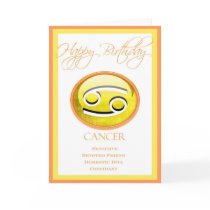 Diva's Zodiac Birthday Card for Cancer