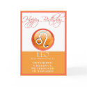 Diva's Zodiac Birthday Card for Leo