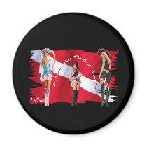 Dive Babes Fridge Magnet