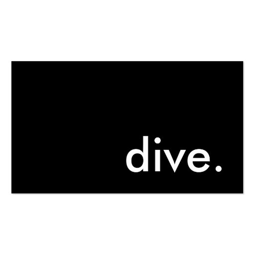 dive. business cards (front side)