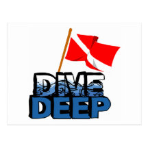 Dive Deep SCUBA Postcard