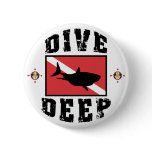 Dive Deep Shark SCUBA Flag buttons