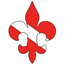 Dive Flag Fleur de lis Pin photo sculptures