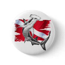 Dive flag with hammerhead shark-diver down buttons