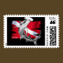 Dive flag with hammerhead shark-diver down