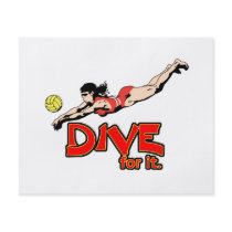 dive for it womens volleyball design flyers