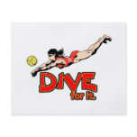 dive for it womens volleyball design flyers