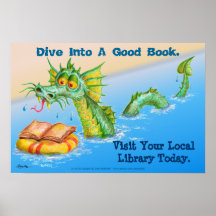 Dive Into A Good Book. Posters
