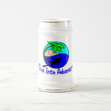 Dive Into Adventure Ocean Diver Coffee Mugs