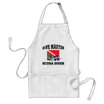 Dive Master SCUBA Diver aprons by SCUBA_Dive_TShirts Dive Master SCUBA Diver aprons