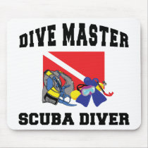 Dive Master SCUBA Diver mousepads by SCUBA_Dive_TShirts Dive Master SCUBA Diver mousepads