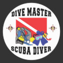 Dive Master SCUBA Diver stickers