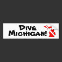 Dive Michigan! Bumper Sticker bumper stickers by kklawiter Dive Michigan! Bumper Sticker bumper stickers