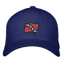 Dive Video wavy dive flag embroidered hats by passionstitch Dive Video wavy dive flag embroidered hats