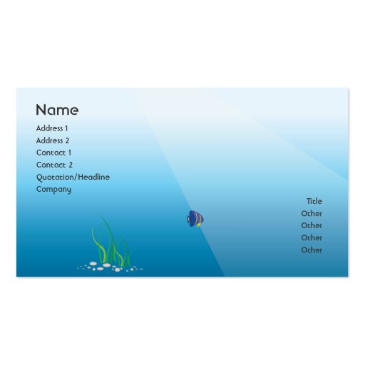 Diver - Business Business Cards (front side)